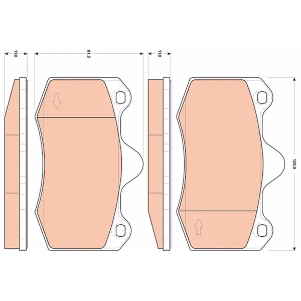 Set placute frana disc TRW GDB1852