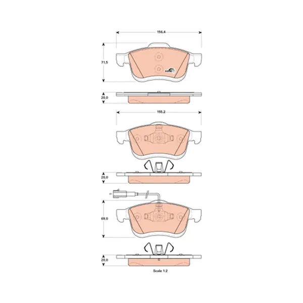 Set placute frana disc TRW GDB1864