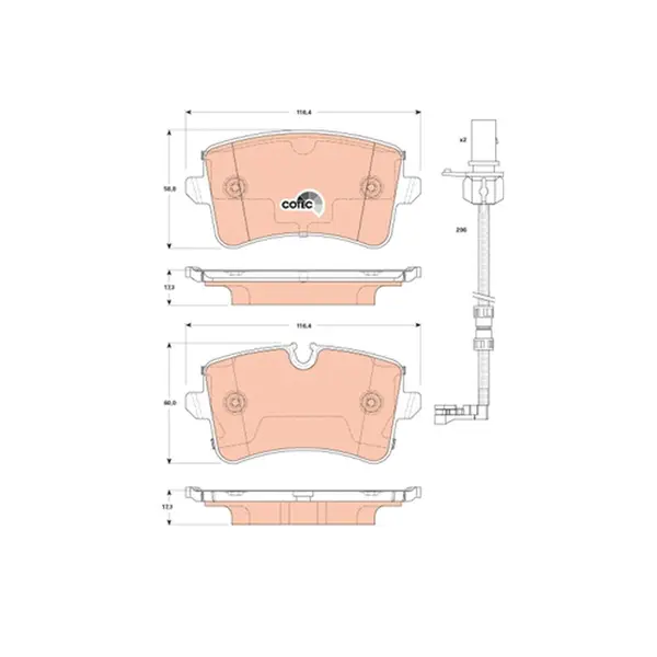 Set placute frana disc TRW GDB1867