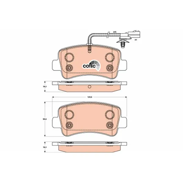 Set placute frana disc TRW GDB1903