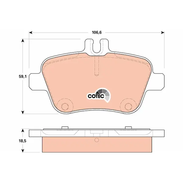 Set placute frana disc TRW GDB1920