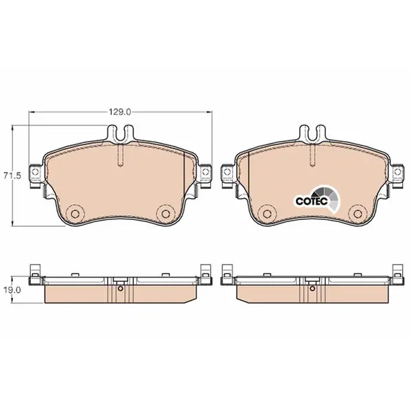 Set placute frana disc TRW GDB1933