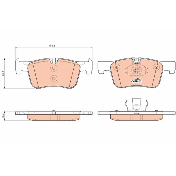 Set placute frana disc TRW GDB1934