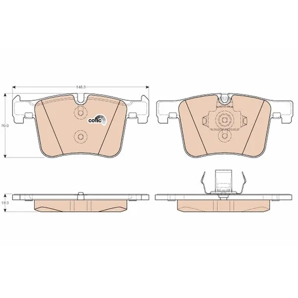 Set placute frana disc TRW GDB1942