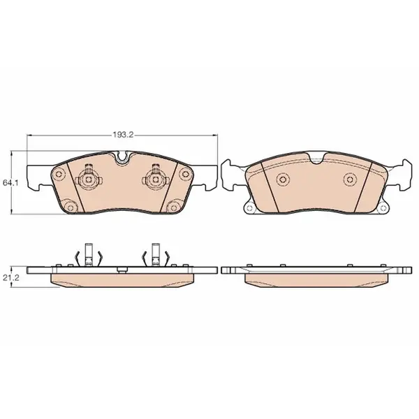 Set placute frana disc TRW GDB1946