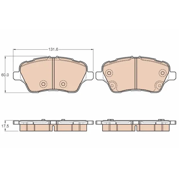 Set placute frana disc TRW GDB1959