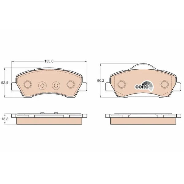 Set placute frana disc TRW GDB1992