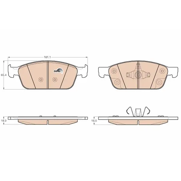 Set placute frana disc TRW GDB2009