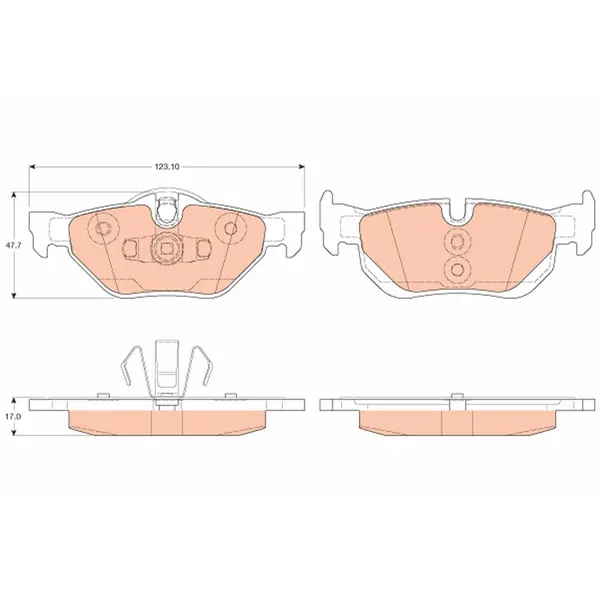 Set placute frana disc TRW GDB2050