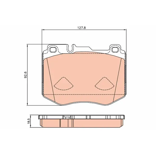 Set placute frana disc TRW GDB2081