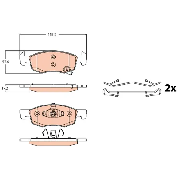 Set placute frana disc TRW GDB2099