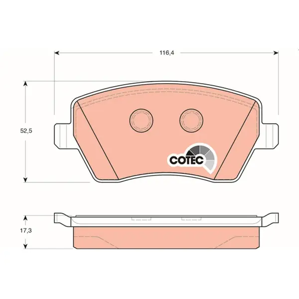 Set placute frana disc TRW GDB3332