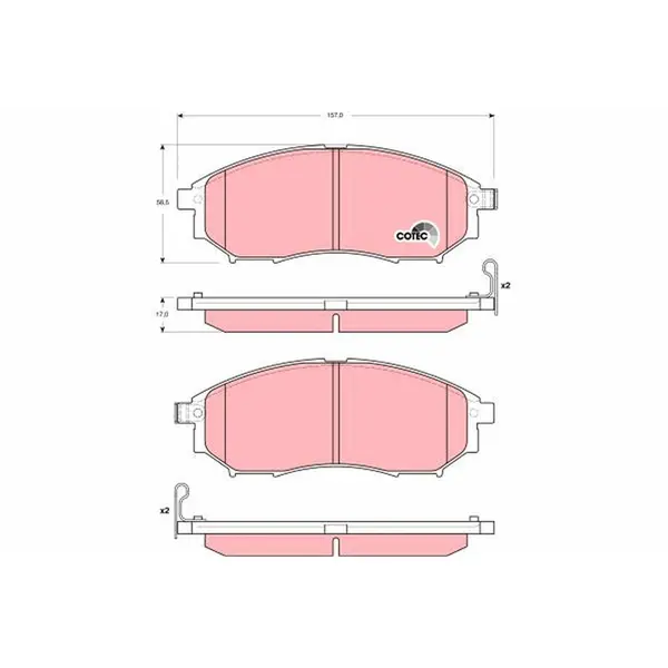 Set placute frana disc TRW GDB3392