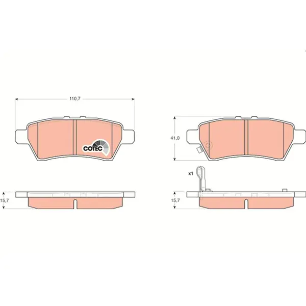 Set placute frana disc TRW GDB3405