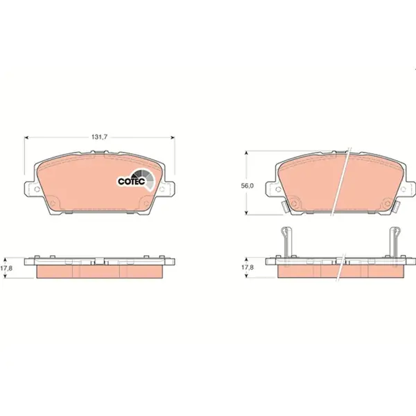 Set placute frana disc TRW GDB3407
