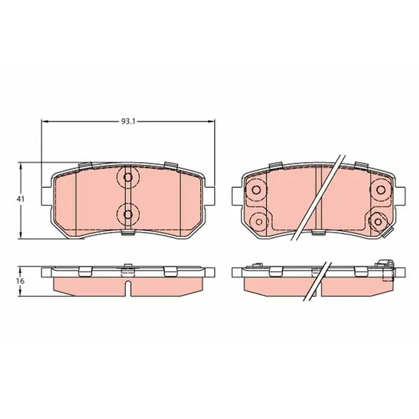 Set placute frana disc TRW GDB3421