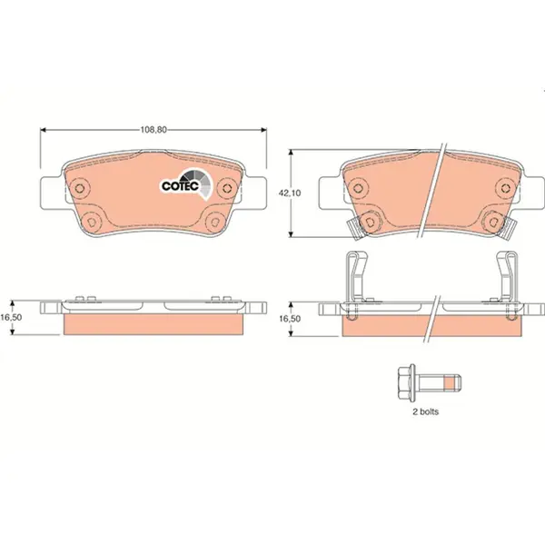 Set placute frana disc TRW GDB3446