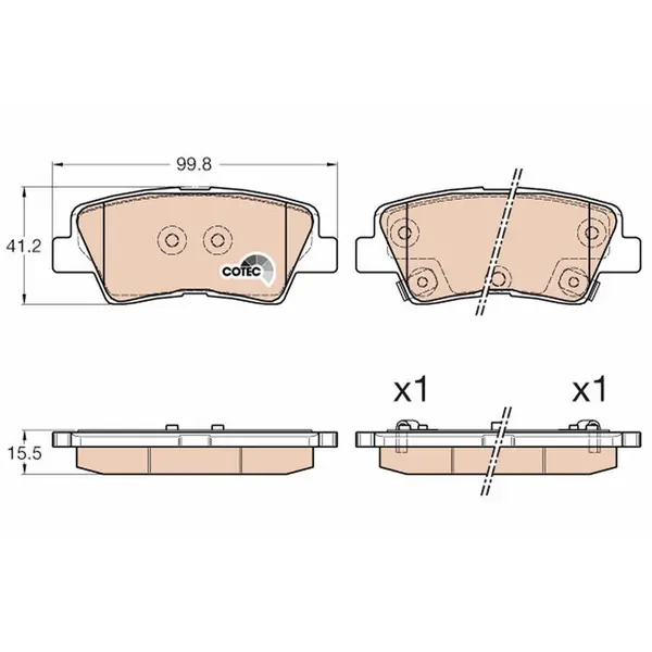Set placute frana disc TRW GDB3537