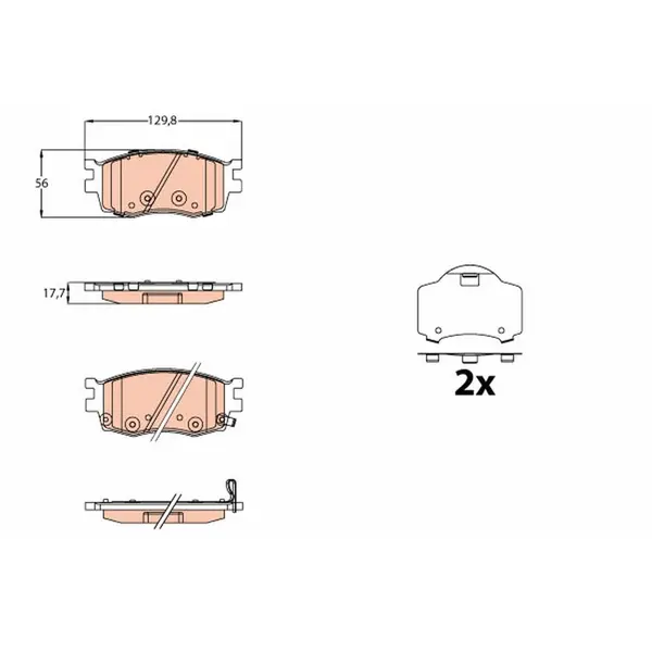 Set placute frana disc TRW GDB3626