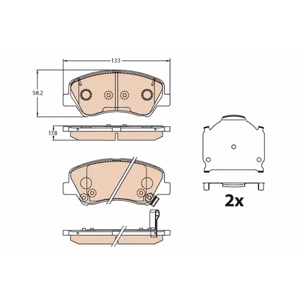 Set placute frana disc TRW GDB3630