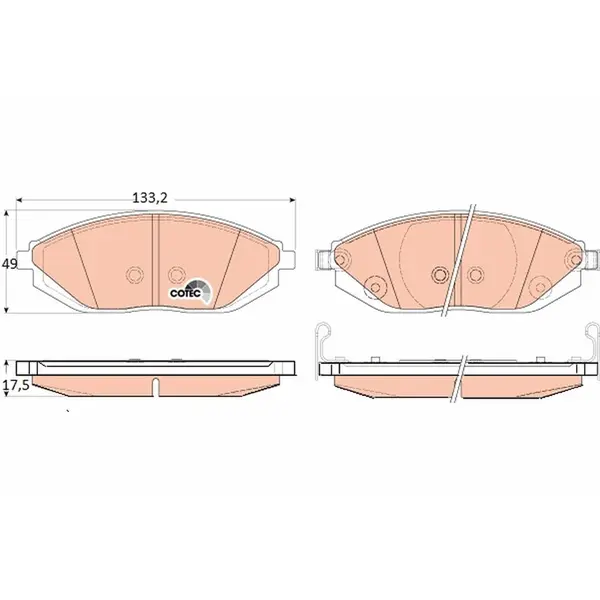 Set placute frana disc TRW GDB4606