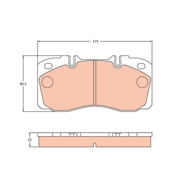 Set placute frana disc TRW GDB5068