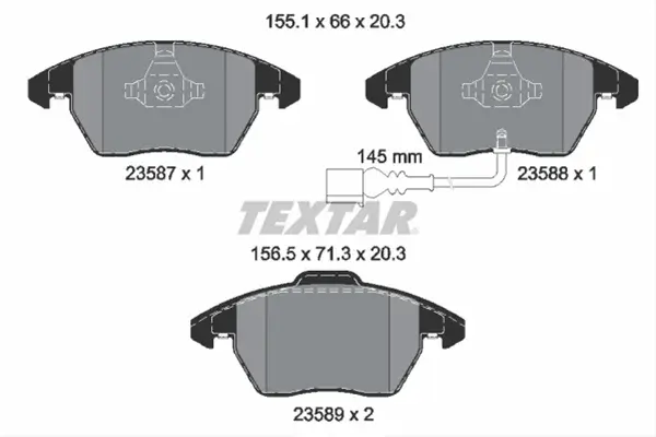 Set placute frana fata Textar 2358701 Audi, VW, Skoda, Seat