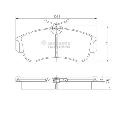 set placute frana,frana disc NIPPARTS J3601051