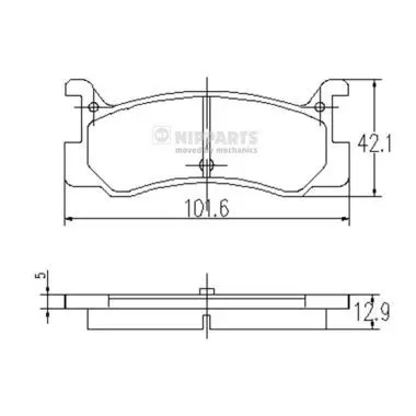 set placute frana,frana disc NIPPARTS J3613003