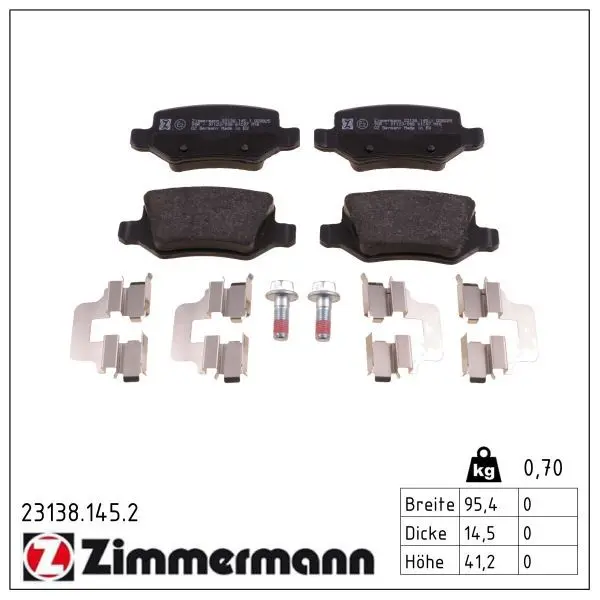 set placute frana,frana disc ZIMMERMANN 23138.145.2