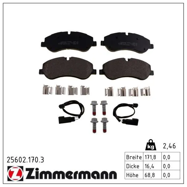 set placute frana,frana disc ZIMMERMANN 25602.170.3