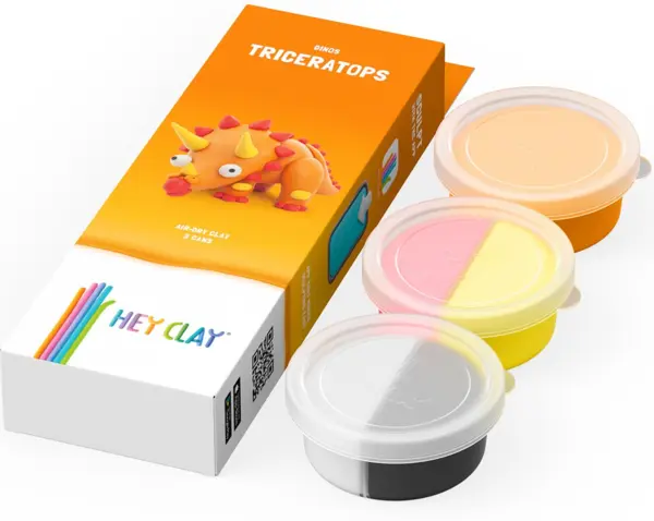 Set plastilina - Dinos - Triceraptors | Hey Clay