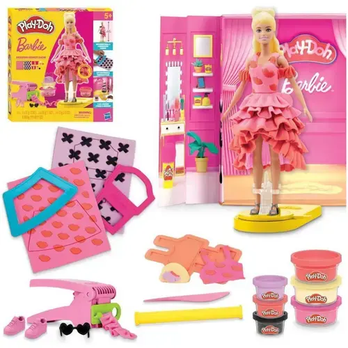 Set Play-Doh Barbie - Prezentarea de moda a designerilor, cu papusa inclusa