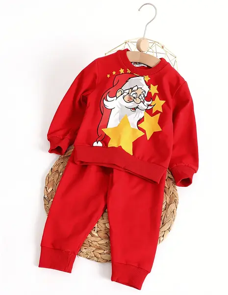 Set plusat Mos Craciun cu stele