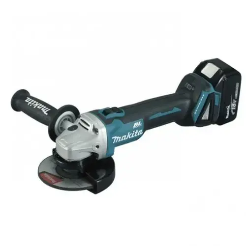 Set Polizor unghiular Makita DGA504RTJ, 125 mm, 2 acumulatori Li-Ion, 18 V, 5.0 Ah, incarcator (Albastru/Negru)