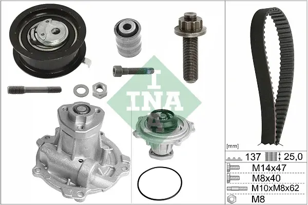Set pompa apa + curea dintata potrivit AUDI A4 B5, A6 C5; VW GOLF III, PASSAT B3 B4, PASSAT B5, SHARAN, VENTO 1.9D 1.9DH 08.93-05.03