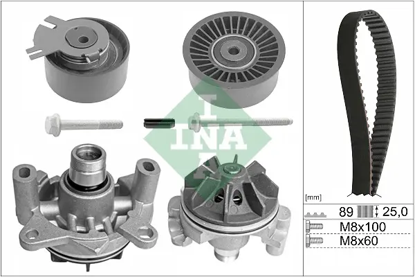 Set pompa apa + curea dintata potrivit NISSAN INTERSTAR, PRIMASTAR; OPEL MOVANO A, VIVARO A; RENAULT AVANTIME, ESPACE III, ESPACE IV, LAGUNA II, MASTER II, TRAFIC II 2.2D 2.5D 12.97-
