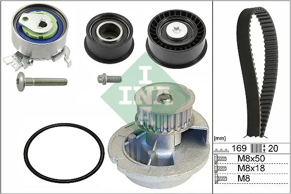 Set pompa apa + curea dintata Schaeffler INA 530 0078 31