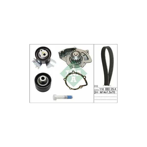 Set pompa apa + curea dintata Schaeffler INA 530 0449 30