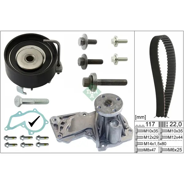 Set pompa apa + curea dintata Schaeffler INA 530 0495 30