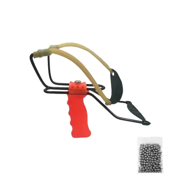 Set prastie profesionala metalica cu suport antebrat si 100 bile metalice 9 mm, DEPOX , 20 cm, portocaliu