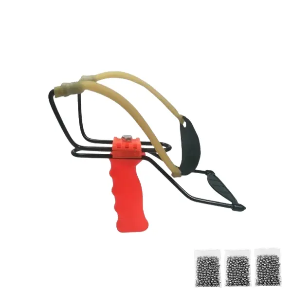 Set prastie profesionala metalica cu suport antebrat si 300 bile metalice 9 mm, DEPOX , 20 cm, portocaliu