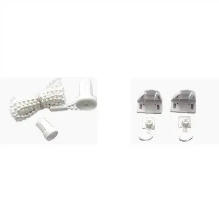 Set prindere si mecanism 25 mm pentru rolete , sistem complet, culoare alb