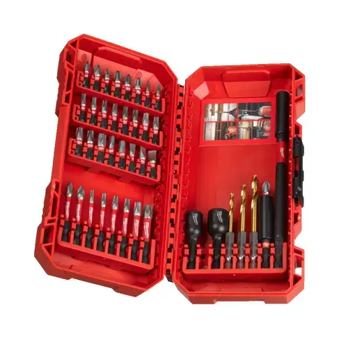 Set profesional SHOCKWAVE pentru insurubat 40 piese, PH, PZ, TX, cheie tubulara 7/8/10, prelungitor 60mm, Milwaukee