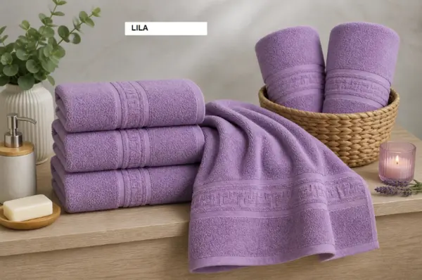 Set prosop GREEK BORDER 100% bbc Lila, Ralex | 2 buc