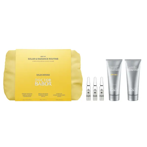 Set protectie solara si hidratare Doctor Babor Solar & Radiance Routine 3x2ml + 2x50ml