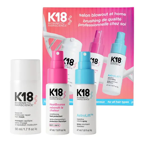 Set protectie termica si coafat K18 Salon Blowout at Home 50ml+ 2x47ml