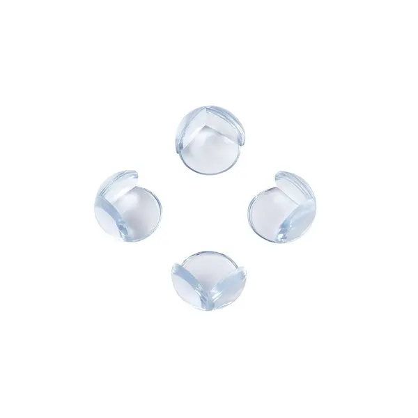 Set protectIi, BabyOno, Pentru colturi ascutite, Absorbtie a socurilor, Cu adeziv, 4 bucati, Transparent