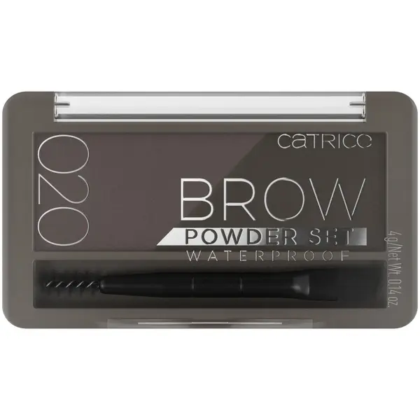Set pudra pentru sprancene rezistent la apa Brow Powder 020 - Ash Brown, 4g, Catrice