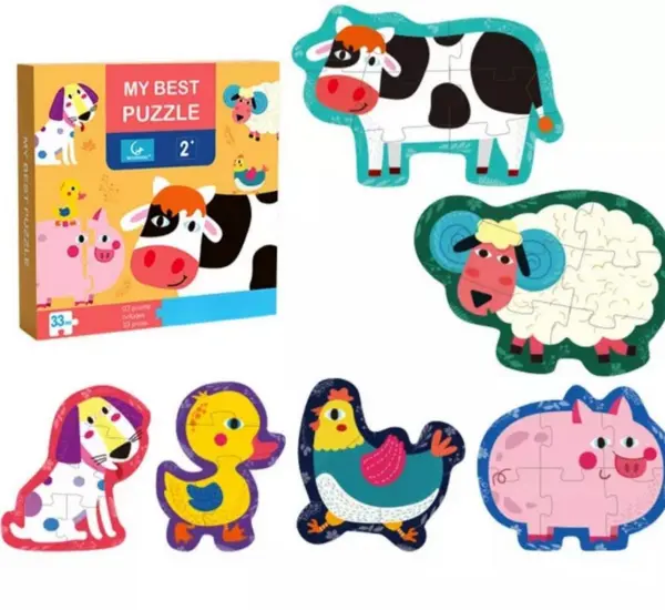 Set puzzleuri animale domestice - 33 piese
